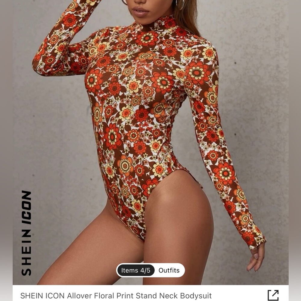 SHEIN floral bodysuit.